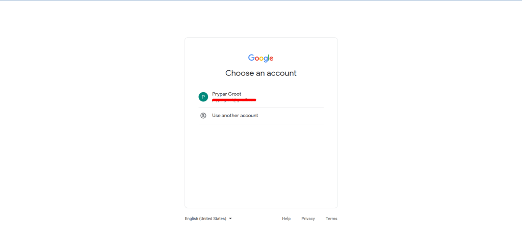 Sign up with google