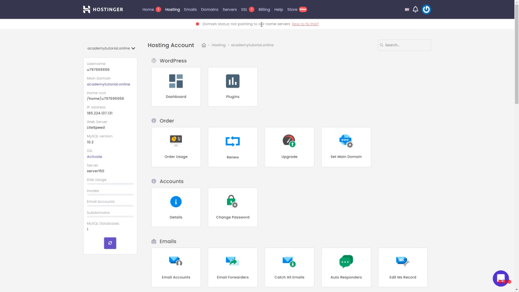 Domain root notification 