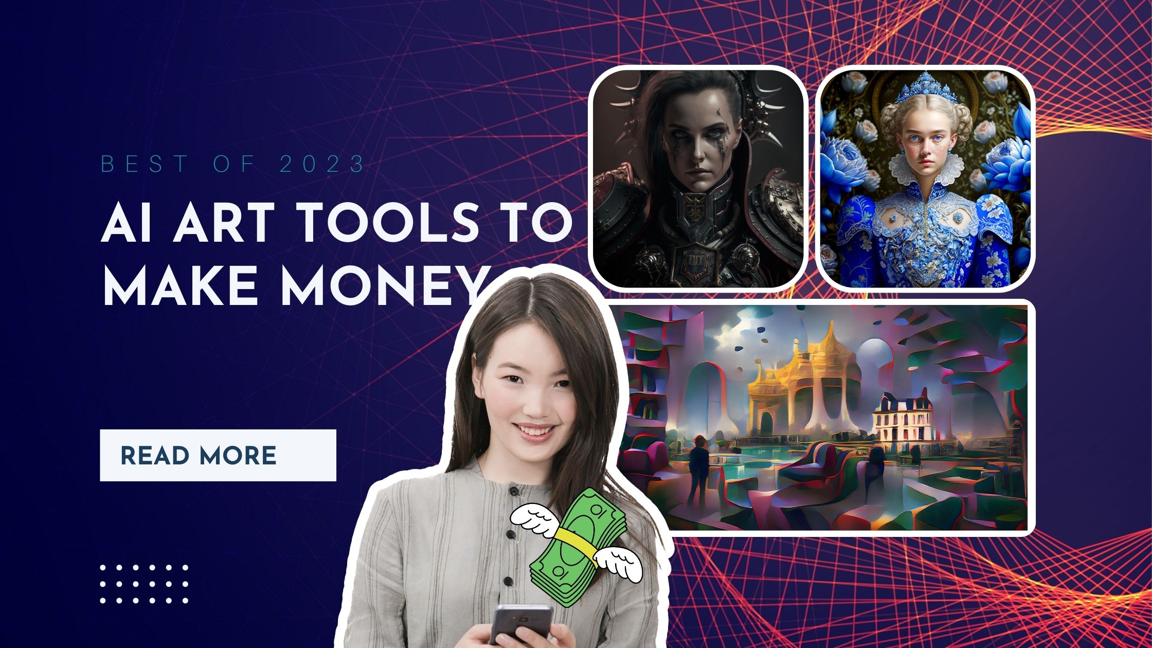 4 AI art tools to make money using imagination.